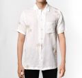 Áo Sơ Mi Nam TBJ NEARBY Trắng In Cây Dừa - 2917