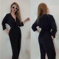 Jumpsuits MNG Đen Cổ Tim - Size S - 3743