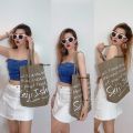 Túi Tote Kaki Màu Be Rêu (Dây Wash 2 Màu Ngẫu Nhiên) - 3853