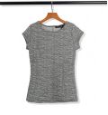 Áo TAHAHI Hoa Văn Xám trắng Đen Nhí Coton Thun Bố - 0664