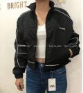 Áo Croptop Dù Đen Viền Dạ Quang - 3310