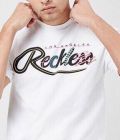 Áo Thun Nam F21 Trắng In Chữ  RECKLESS - 0831