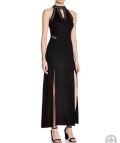 Đầm Maxi Thun Rayon Guess Xẻ Tà Trước Ren Trên - 0868