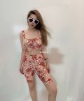 Set F21 Hoạ Tiết Hoa Thun Cotton Lụa 4 Chiều - 3582
