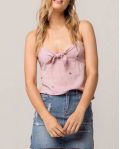 Áo Hai Dây Polyester IVY+MAIN Hồng Thêu Bông Hồng Có Thắt Nơ Trước Ngực - 0905