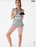 Set F21 Hồng Nude Xám Biker Lai Sóng - 3329