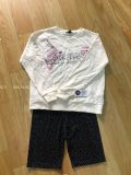 Mix Set Áo Tay Dài Kem In Hình + Quần Short Thun Chấm Bi - 2777