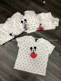 Áo Croptop Hoa Cúc In Mickey Tim Cotton 4 Chiều - 3330