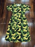 Đầm LULAROE Chuối Nền Đen - 3299