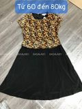 Đầm Thun SANDRA DARREN Trên Da Beo Dưới Đen Tay Bèo - 2467