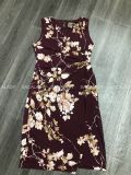 Đầm Thun TAYLOR Sát Nách Bo Eo Đỏ Tím - 2476