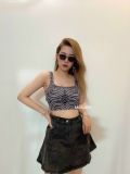 Áo Croptop F21 Họa Tiết Xoắn - 3629
