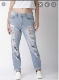 Quần Jeans Rách Xanh Nhạt FSo-Nova - Size 14 (Eo 92-Mông 110-Dài 102cm) 55-57kg