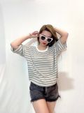 Áo Croptop F21 Sọc Ngang Form Rộng - 3531