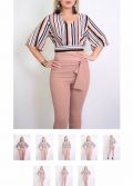 Áo Croptop Cát IRIS Tay Lỡ Cột Dây Eo - 0777