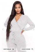 Jumpsuits Thun Tay Dài Cổ V - 3967