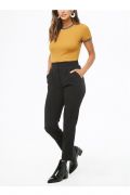 Quần Tây Nữ Sọc Trắng Đen F21