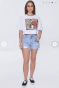 Áo Croptop F21 Lai Sóng In MTV - 3927