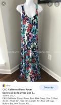 Đầm Maxi C&C California Thun In Hoa Nền - Size XS - 0406