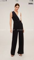 Jumpsuits Tây MNG Chéo Ngực 2 Màu Dây Kéo Trước - 3081