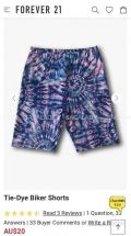 Quần Biker F21 Loang Xanh Tím - 3236