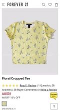 Áo Croptop F21 Hoa Vàng Cotton 4 Chiều - 3323