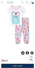 Set Baby Tay Ngắn Quần Dài 2T-5T - 3256