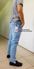 Quần Jeans Nam Form Baggy Co Giãn Căt Nhãn Chính - 3467