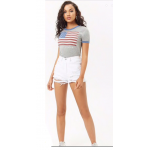 Áo Forever21 xám in cờ Mỹ USA