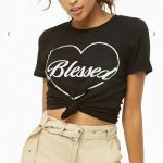 Áo Thun Cổ Tròn F21 Blessed Tim