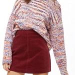 Chân Váy F21 Nhung Gân Dây Kéo Sắt Sau