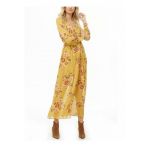 Đầm Maxi F21 Conterwporary Hoa Vàng Form Tay Dài
