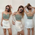 Áo Croptop Blashe 2 Dây Kaki Jeans - 3705