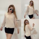 Áo Voan ESPRITUMR Tay Dài Thun Sau Lưng - Size M - 3720