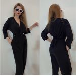 Jumpsuits MNG Đen Cổ Tim - Size S - 3743