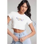 Áo Croptop F21 In Chữ Cools Club - 3971
