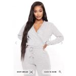 Jumpsuits Thun Tay Dài Cổ V - 3967