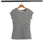 Áo TAHAHI Hoa Văn Xám trắng Đen Nhí Coton Thun Bố - 0664