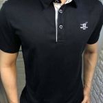 Áo Thun Nam Có Cổ Henry Cottons Golf Đen-0677