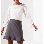 Chân Váy Đuôi Cá Cotton Bố LOFT Đen Trắng-0738