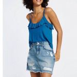 Chân Váy Jeans Rách Tua Không Nhãn - 0819