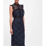 Đầm Ren Zara Xịn Hai Lớp Chất Đanh Đen Xanh Ngọc Đậm  - 0790