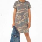 Đầm Thun Suông Baby F21 Xanh Lính-0687