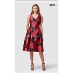 Đầm ELIE TAHARI Xòe Dây Kéo 2 Lớp Tùng Ben Eo Trên - 3004