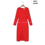 Đầm Kaki Thun Doris Xẻ Trước 4 Nút - 0622