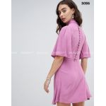 Đầm Urban Cánh Tiên Nút Sau Tím Môn - 3086