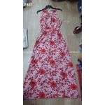 Đầm Yếm Maxi Still Cát F21 Bo Eo Bông Đỏ - 2807