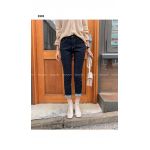 Quần Jeans Nữ Xanh Đen U N Q Suông Cắt Nhãn Chính - 2992
