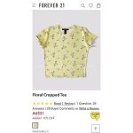 Áo Croptop F21 Hoa Vàng Cotton 4 Chiều - 3323