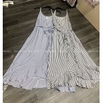 Đầm Kate NAIF Sọc Chéo Có Nút Bấm Dây Thắt Eo - 2481